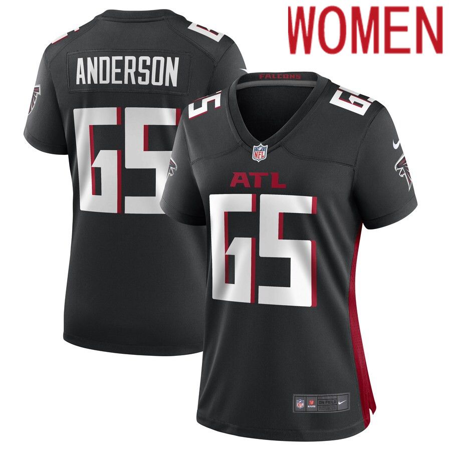 Women Atlanta Falcons 65 Abdullah Anderson Nike Black Game Player NFL Jersey